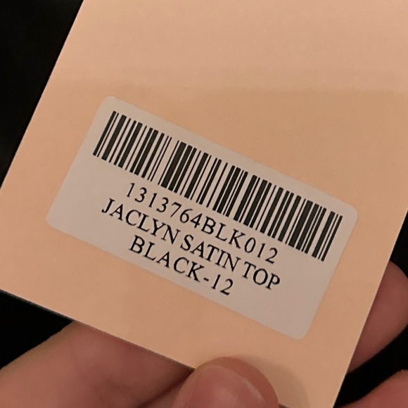 Reformation Jaclyn Satin Top - Black - NWT Size 12 - Picture 13 of 13